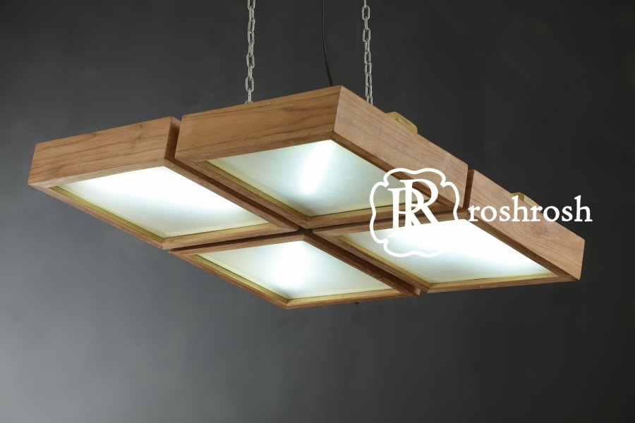 Barcelona Teak Hanging Lamp