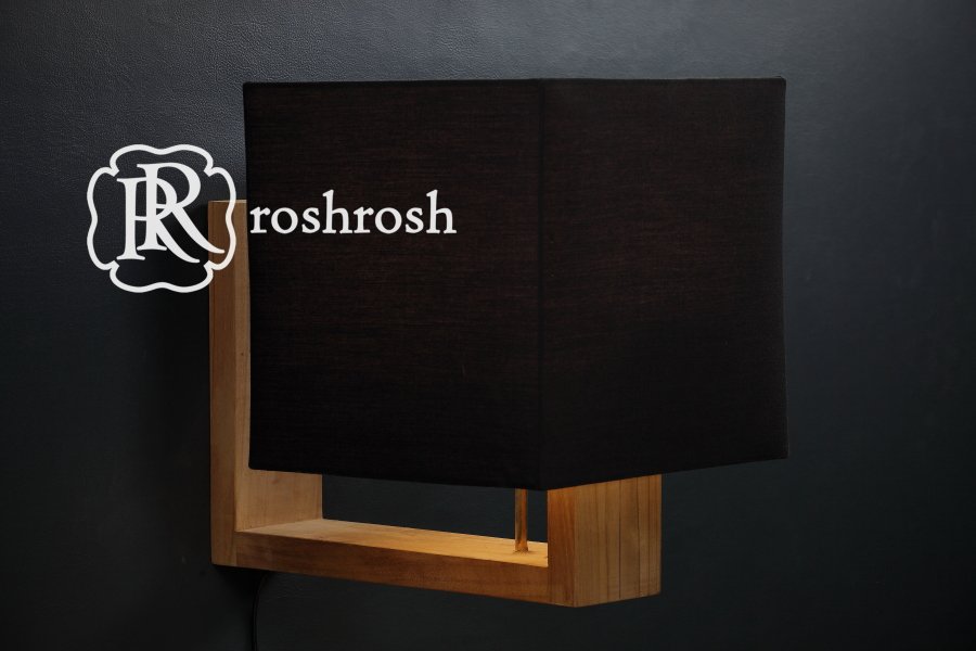 teak wood wall lamp custom made