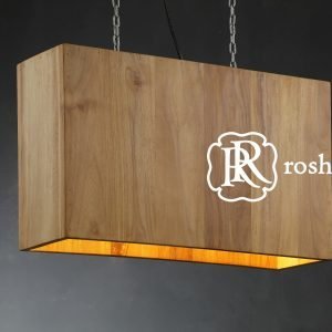 teak wood box hanging lighting manufacturer