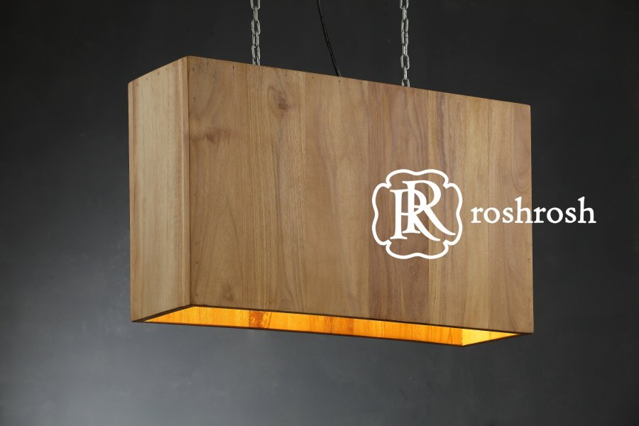 teak wood box hanging lighting manufacturer